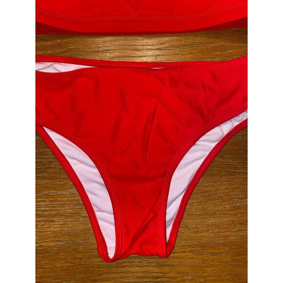 Red Triangle Bikini Set  Swimwear - Picture 2 of 4